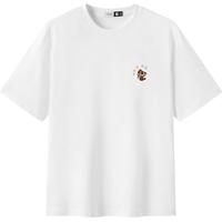  Semir/森马 趣味印花 男士短袖T恤 XL 漂白10007