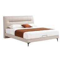  LINSY/林氏家居 高箱储物 皮艺床+实木排骨架+释压舒睡垫 【高脚齐边床】静音实木排骨架 1.5米x2米