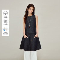 茵曼 原色复古 女士牛仔连衣裙