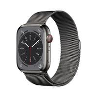 Apple 苹果 Watch Series 8 智能手表GPS + 蜂窝款45毫米石墨色不锈钢表壳石墨色米兰尼斯表带
