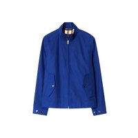 BURBERRY/博柏利 男士海军蓝棉质徽标刺绣格纹内衬夹克