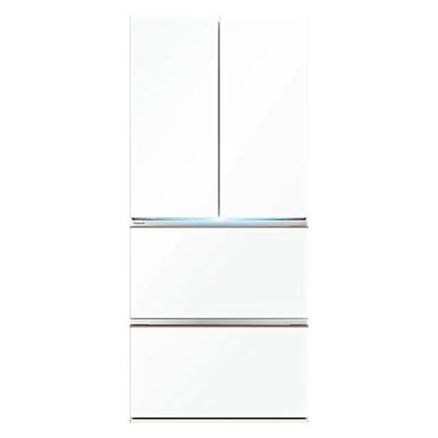 移动端、京东百亿补贴：Panasonic 挪威海系列 NR-60GTGE1-W 风冷法式门冰箱 600L 白色