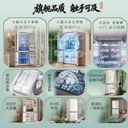 TCL R508T9N-UQS 双系统双净味 十字四开门冰箱