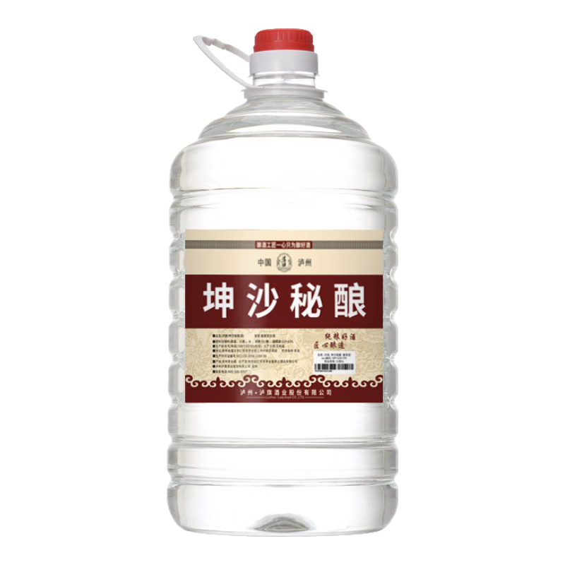 泸旗 酱香型白酒坤沙老酒 泸州红高粱酒53度5000ml桶装纯粮食泡药酒 坤沙秘酿53度5L