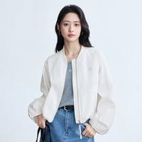 茵曼 轻户外运动棒球服外套女2026春季时尚百搭宽松花苞下摆夹克