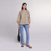 限尺码：maje 春季女装时尚休闲设计感印花长袖衬衫上衣