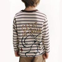 马拉丁 童装儿童男女大小童春夏款条纹打底衫运动休闲户外T恤