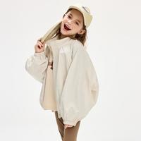 媛媛公主 儿童外套春秋款女童户外运动防风夹克上衣中大童甜酷宽松软壳服