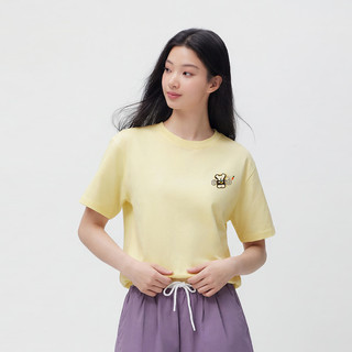 Semir/森马 纯棉毛绒立体刺绣 女士短袖T恤