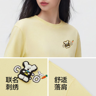  Semir/森马 纯棉毛绒立体刺绣 女士短袖T恤