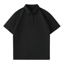 凡客诚品 重磅华夫格 黑色 XL 男士POLO衫