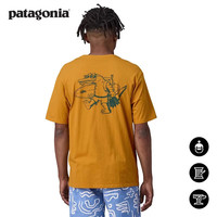 Patagonia 男士棉质户外休闲圆领短袖T恤 Water 37734 WGPU  M
