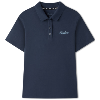  SKECHERS/斯凯奇 女士针织短袖POLO衫