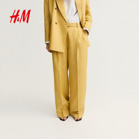 H&M 亚麻混纺 女士西裤