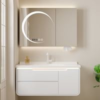 国家补贴：艺乐雅 浴室柜陶瓷一体盆 家用组合洗漱台 奶白款-智能月牙镜-80cm 包安装/上门