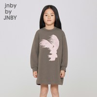 江南布衣 童装长袖圆领兔子图案连衣裙舒适宽松裙子女童jnbybyjnby