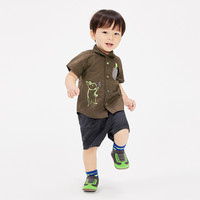 江南布衣 婴童上下装组合套装衬衫领家居春男童婴儿jnbybyjnby