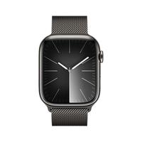 Apple Watch Series 9 智能手表GPS + 蜂窝款45毫米石墨色不锈钢表壳石墨色米兰尼斯表带 MRPQ3CH/A