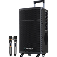 SANSUI/山水 1500W功耗 便携式音箱+无线蓝牙话筒 TE12 12吋重低音+1500W功耗+双话筒