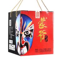 蒙爷 脸谱酒 内蒙古纯粮食 白酒 清香型原浆53度 500ml*4瓶礼盒装