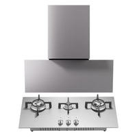  Bomadon/波曼登 无线定时 燃气灶烟机套装 V6超薄侧吸+K6三眼 烟灶联动套装