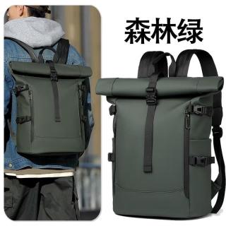 FAZHE时尚潮流卷口双肩包男 品质款 大容量3.0L 旅行背包电脑包 防水