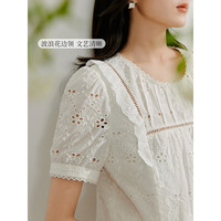  INMAN/茵曼 重工镂空绣花 女士衬衣