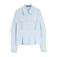 ELLE/她 捏褶收腰 女士衬衫