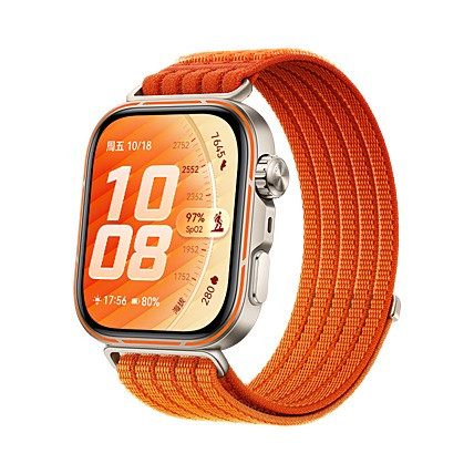 华为 WATCH FIT 5 Pro 智能手表 44.5mm 丹霞橙 橙色渐变尼龙表带