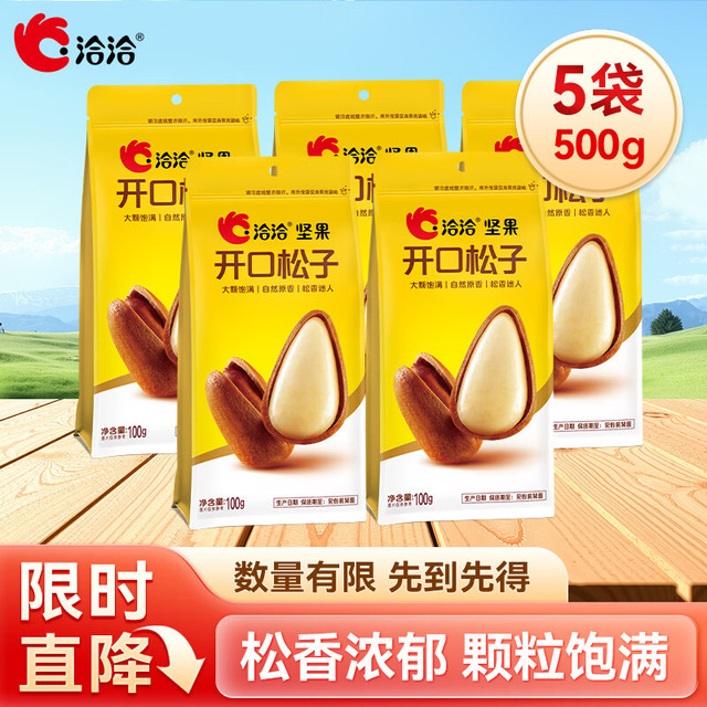 洽洽 袋装开口松子 100g*5袋