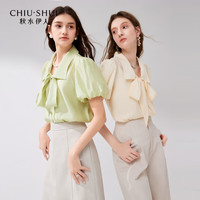 CHIU·SHUI/秋水伊人 复古泡泡袖 女士衬衫