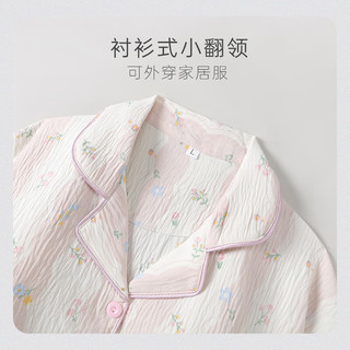  宫蝶 凉感 女士睡衣 胸垫