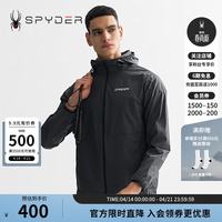 SPYDER 蜘蛛春夏男子TRAINING舒爽防晒抗UV运动拉链夹克25ES119M 磁石灰