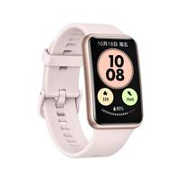 HUAWEI 华为 WATCH FIT new 智能手表 46mm 黑色表壳 樱语粉硅胶表带 (血氧、GPS、HRV、心率)