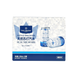 1号会员店 富含多种矿物质 天然苏打汽水 200ml*30罐 1箱