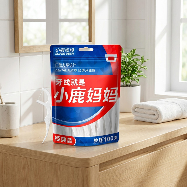 今日必买：小鹿妈妈 经典牙线棒 100支*8袋