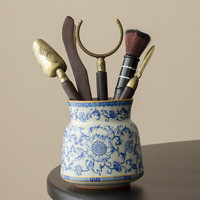 灵沐 缠枝莲桶套组汝窑蓝色