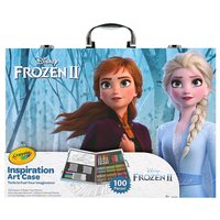 绘儿乐 迪士尼冰雪奇缘绘画礼盒女孩水彩笔画画生日礼物100件套装