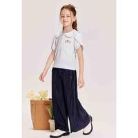 Paw in Paw 卡通小熊童装夏季款女童针织阔腿裤儿童长裤宽松