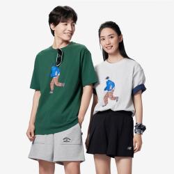 new balance 潮流印花 女士短袖T恤