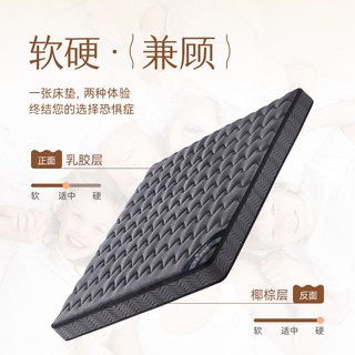  EON LIVING/宜奥家居 防螨乳胶 榻榻米床垫 9cm(防螨面料+4.5cm棕2cm乳胶+竹藤) 120*190cm
