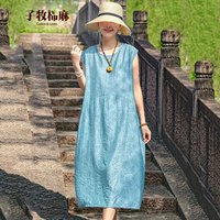 子牧棉麻 宽松显瘦 女士连衣裙