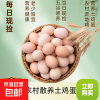 移动端、京东百亿补贴：京喜 海佑新鲜现捡农家鲜鸡蛋柴鸡蛋笨鸡蛋每枚40g-50g早餐溏心蛋 土鸡蛋10枚