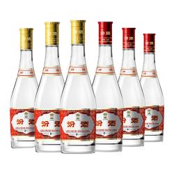 汾酒 山西杏花村红盖+黄盖组合装白酒口粮酒475ml*6瓶