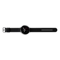 SAMSUNG 三星 Galaxy Watch Active 2 智能手表 44mm 钛空银不锈钢表盘 黑色皮革表带（GPS、扬声器）