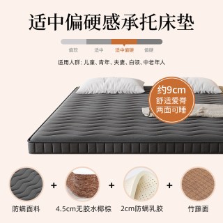  EON LIVING/宜奥家居 防螨乳胶 榻榻米床垫 9cm(防螨面料+4.5cm棕2cm乳胶+竹藤) 120*190cm