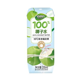 佰恩氏 100%NFC纯椰子水 200ml*12瓶 果汁饮料