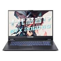 Hasee 神舟 战神 G8-CU7PK 十代酷睿版 17.3英寸 游戏本 黑色(酷睿i7-10750H、RTX 2060 6G、16GB、256GB SSD+1TB HDD、1080P、IPS、144Hz)