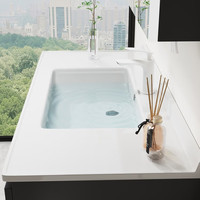  HUIDA/惠达 法式风 浴室柜组合+陶瓷一体盆+实木洗脸盆柜+镜柜+美妆收纳 80cm|普通镜柜+美妆收纳