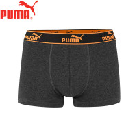 PUMA 男士内裤抑菌内胆平角底裤运动休闲四角短裤1条装 花灰色 1条 M (110-130斤)